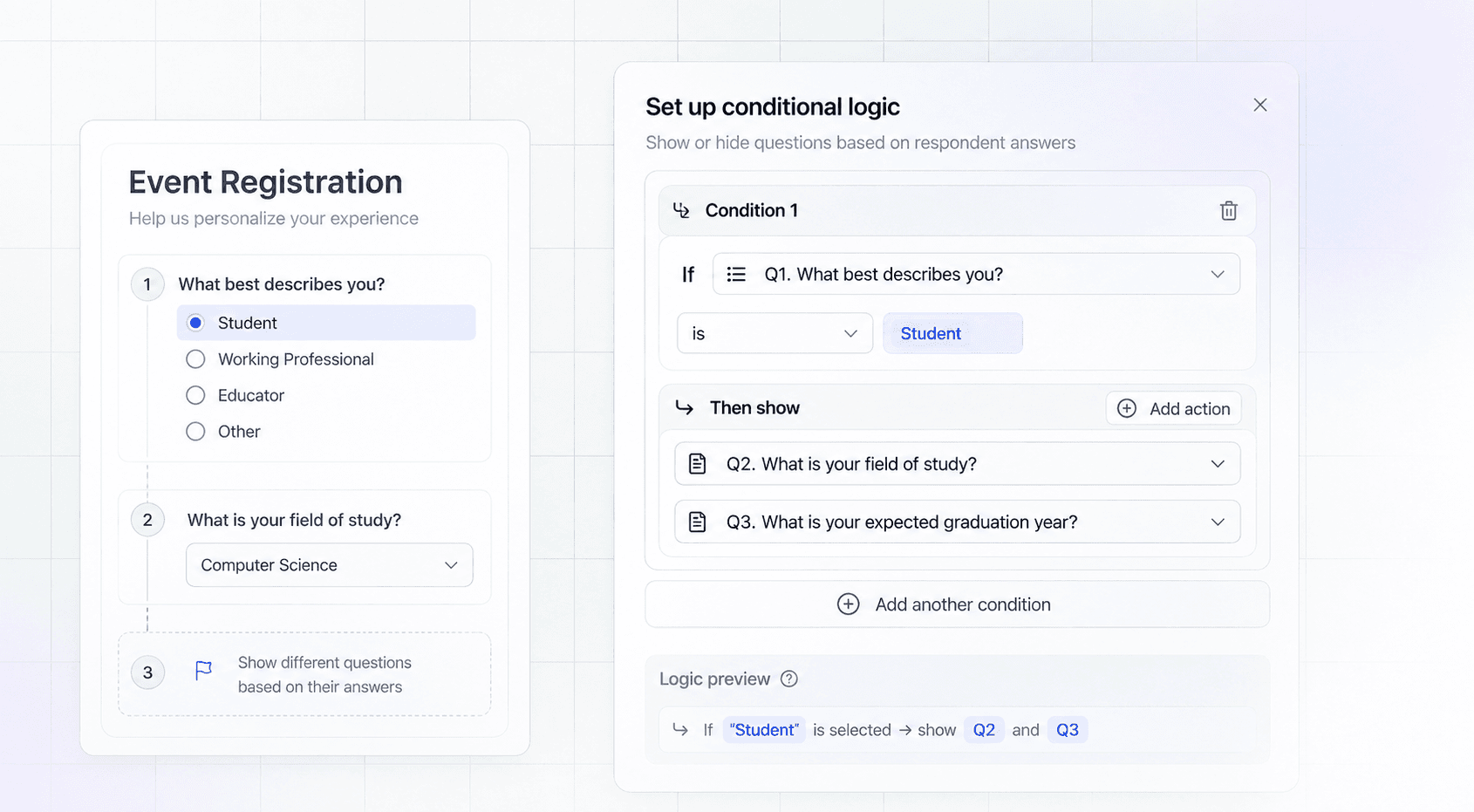Superforms conditional logic builder interface
